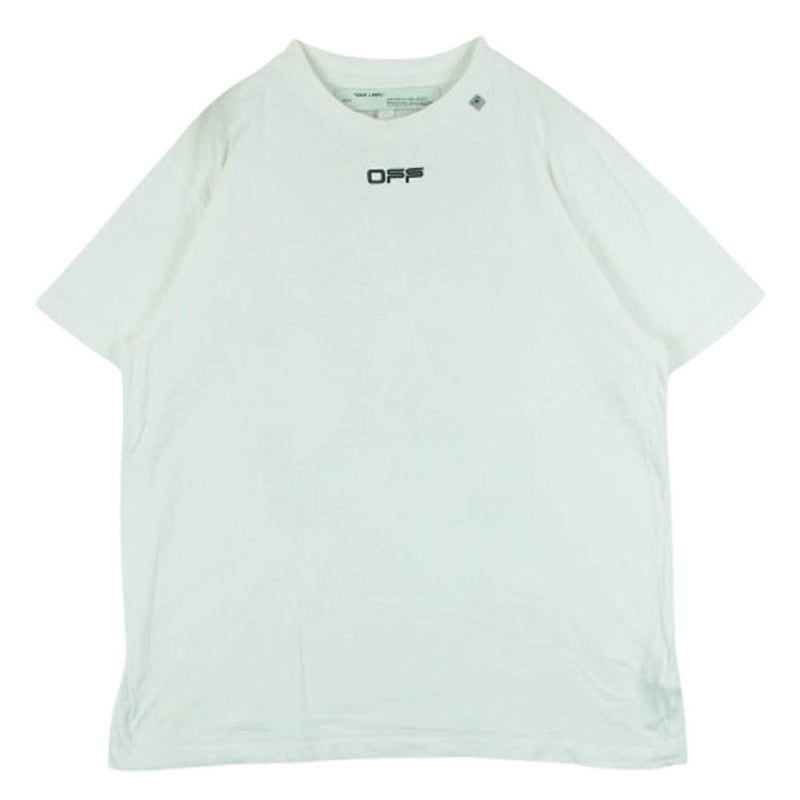 OFF-WHITE オフホワイト OMAA038S20185004 国内正規品 イーストランドタグ CARAVAGGIO ARROW S/S OVER TEE バックロゴプリント 半袖 Tシャツ ホワイト系 XS【中古】