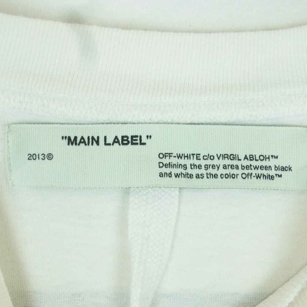 OFF-WHITE オフホワイト OMAA038S20185004 国内正規品 イーストランドタグ CARAVAGGIO ARROW S/S OVER TEE バックロゴプリント 半袖 Tシャツ ホワイト系 XS【中古】