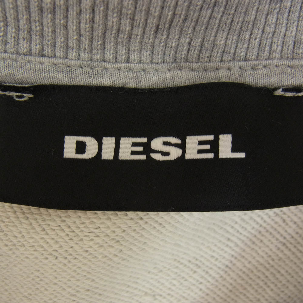 DIESEL ディーゼル S-GIR-DIVISION-LOGO 00SWFH 0BAWT ロゴプリント クルーネック スウェット トレーナー グレー系 L【中古】
