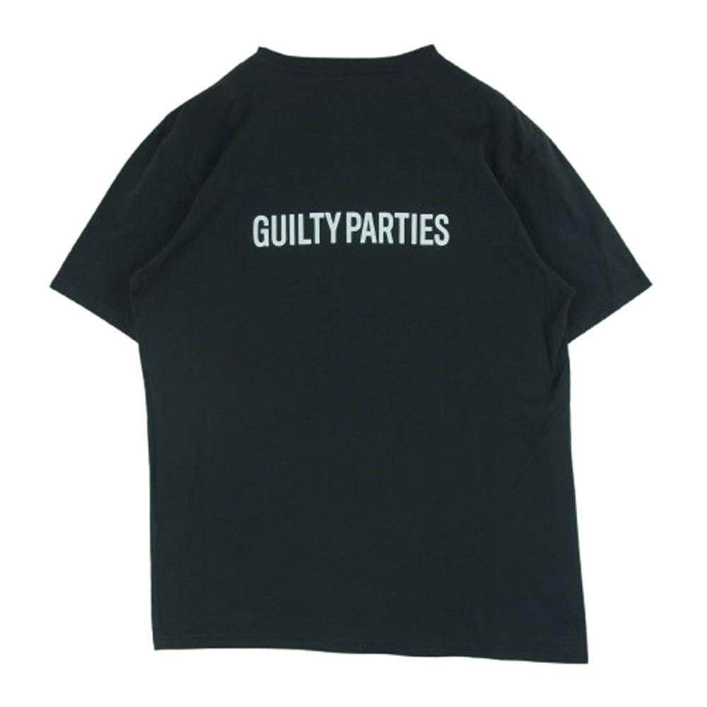 WACKO MARIA ワコマリア 25SS 25SSE-WMT-ST02 STANDARD CREW NECK T-SHIRT Type-2 タイプ2 GUILTY PARTIES ロゴプリント スタンダード クルーネック 半袖 Tシャツ ブラック系 ダークグレー寄りの黒系 M【美品】【中古】
