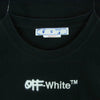 OFF-WHITE オフホワイト OMAA120F22JER002 国内正規品 イーストランドタグ Contrasting Spray Helv logo ロゴスプレー 半袖 Tシャツ ブラック系 XL【中古】