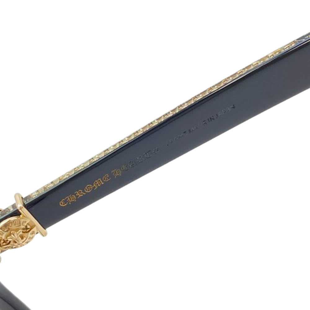 CHROME HEARTS クロムハーツ（原本無） SEE YOU IN TEA BSフレア テンプル ウェリントン型 眼鏡 サングラス ブラック系 53□20-143【中古】