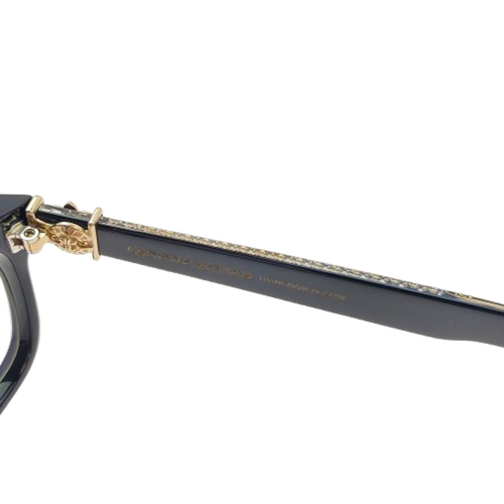 CHROME HEARTS クロムハーツ（原本無） SEE YOU IN TEA BSフレア テンプル ウェリントン型 眼鏡 サングラス ブラック系 53□20-143【美品】【中古】