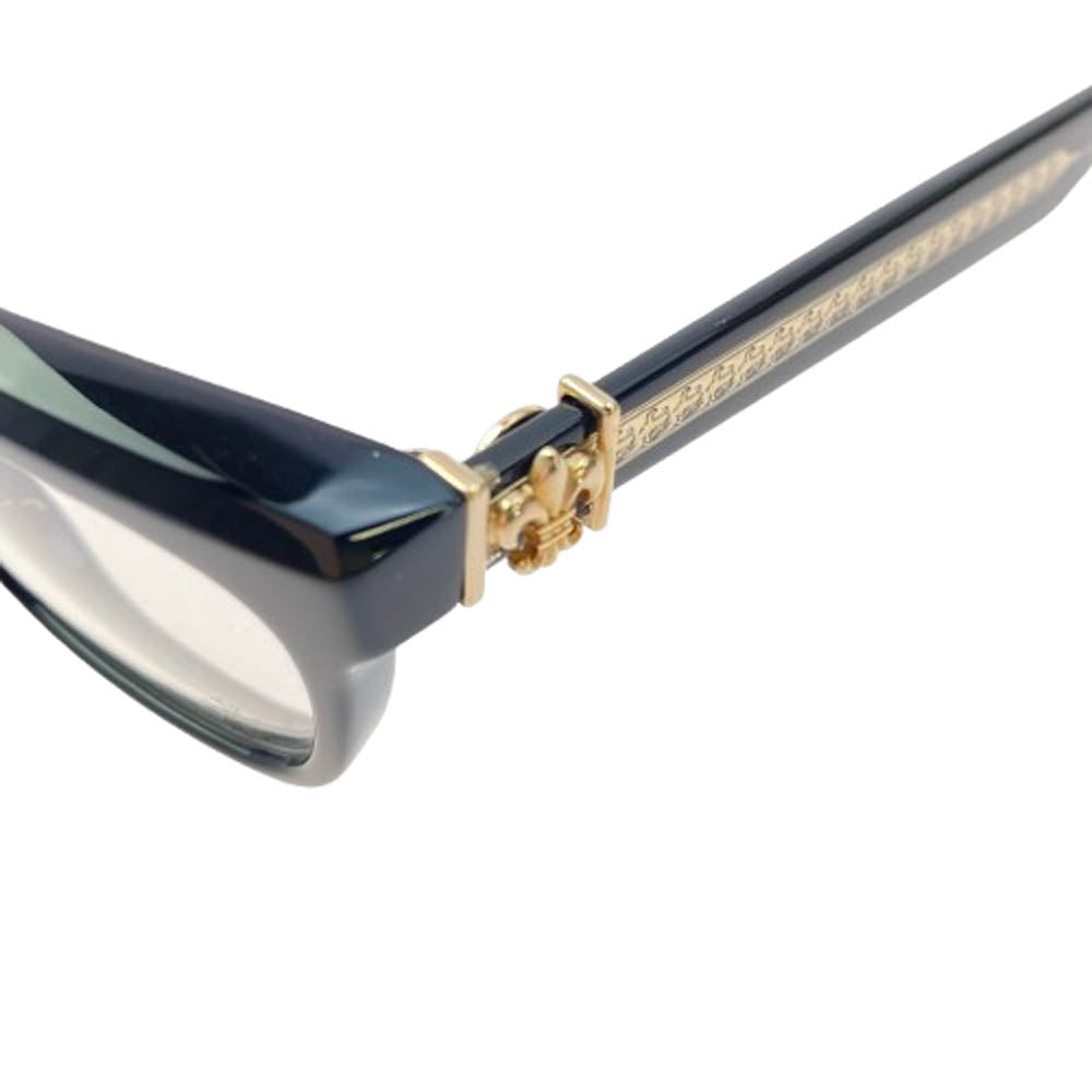 CHROME HEARTS クロムハーツ（原本無） SEE YOU IN TEA BSフレア テンプル ウェリントン型 眼鏡 サングラス ブラック系 53□20-143【美品】【中古】