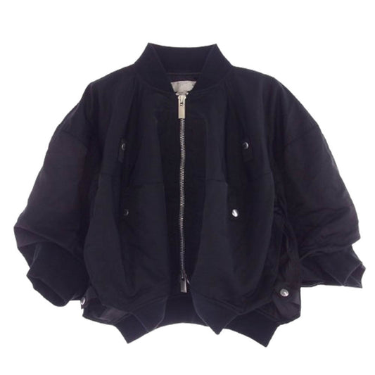 Sacai サカイ 24SS 24-07244 24SS Nylon Twill Blouson ナイロンツイル ブルゾン ジャケット ブラック系 1【中古】