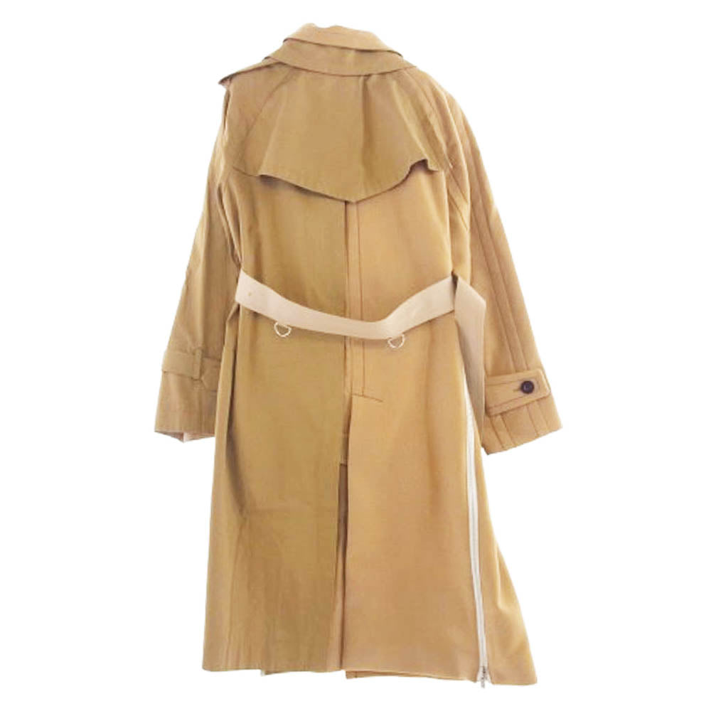19AW sacai サカイ　トレンチコート　ステンカラーコート　ドッキング 中古・古着通販】sacai (サカイ) ドッキングコート グリーン