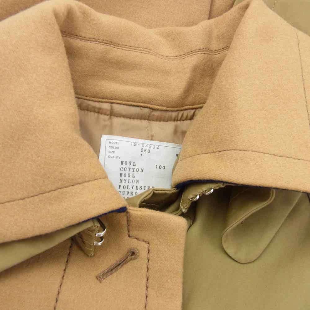 Sacai サカイ 19AW 19-04534 ドッキング トレンチコート ベージュ系 1【中古】