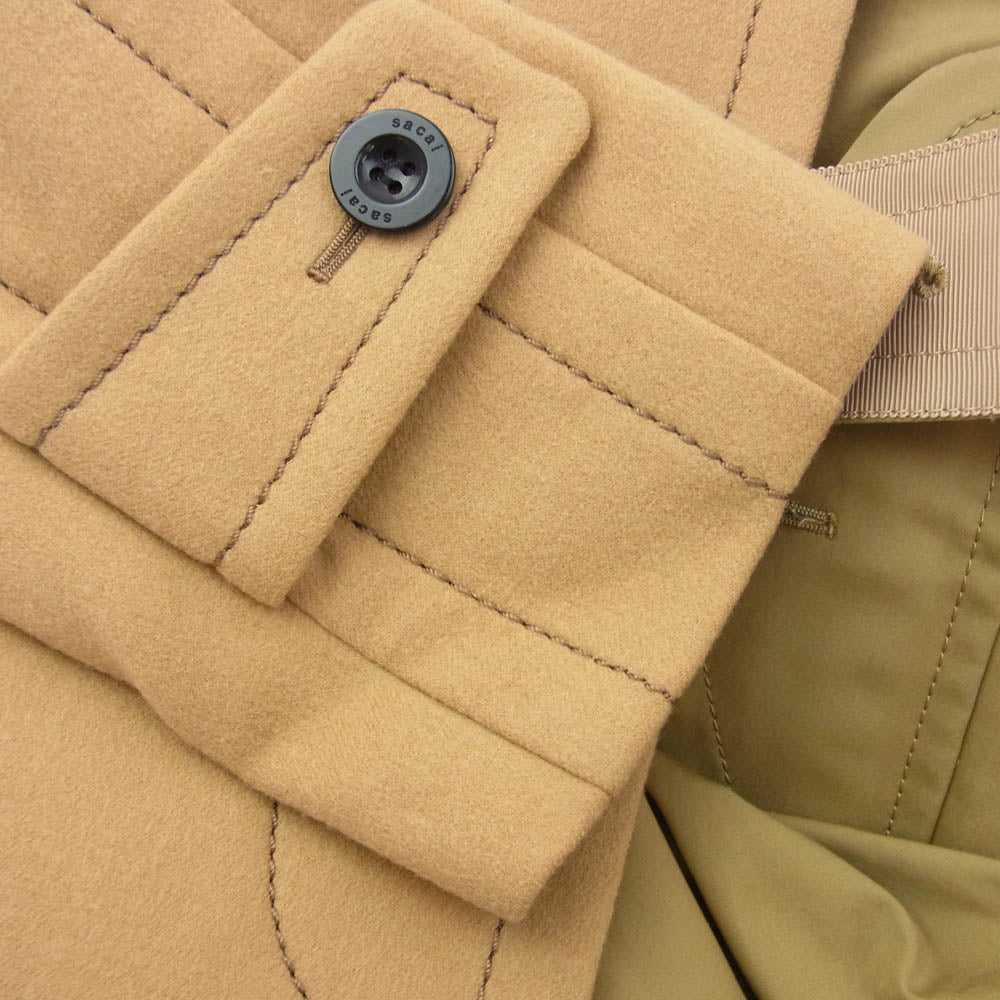 Sacai サカイ 19AW 19-04534 ドッキング トレンチコート ベージュ系 1【中古】
