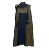 Sacai サカイ 21-05387 ドッキングラッププリーツ ダブルトレンチ コート ネイビー系 カーキ系 1【中古】