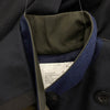 Sacai サカイ 21-05387 ドッキングラッププリーツ ダブルトレンチ コート ネイビー系 カーキ系 1【中古】