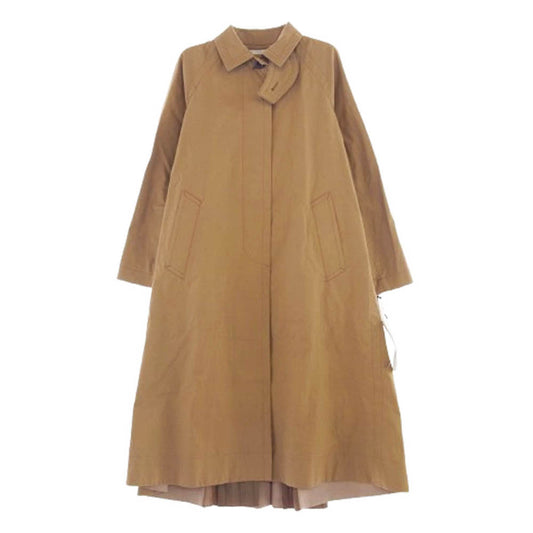 Sacai サカイ 22-06132 バックプリーツ ステンカラー コート ブラウン系 1【極上美品】【中古】