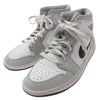 NIKE ナイキ BQ6472-015 Women's Air Jordan 1 Mid ウィメンズ エアジョーダン1 ミッド スニーカー グレー系 ホワイト系 24.5cm【中古】