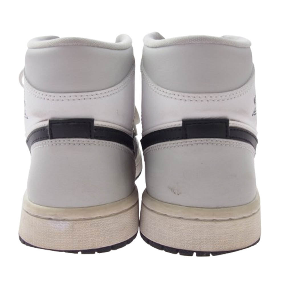 NIKE ナイキ BQ6472-015 Women's Air Jordan 1 Mid ウィメンズ エアジョーダン1 ミッド スニーカー グレー系 ホワイト系 24.5cm【中古】