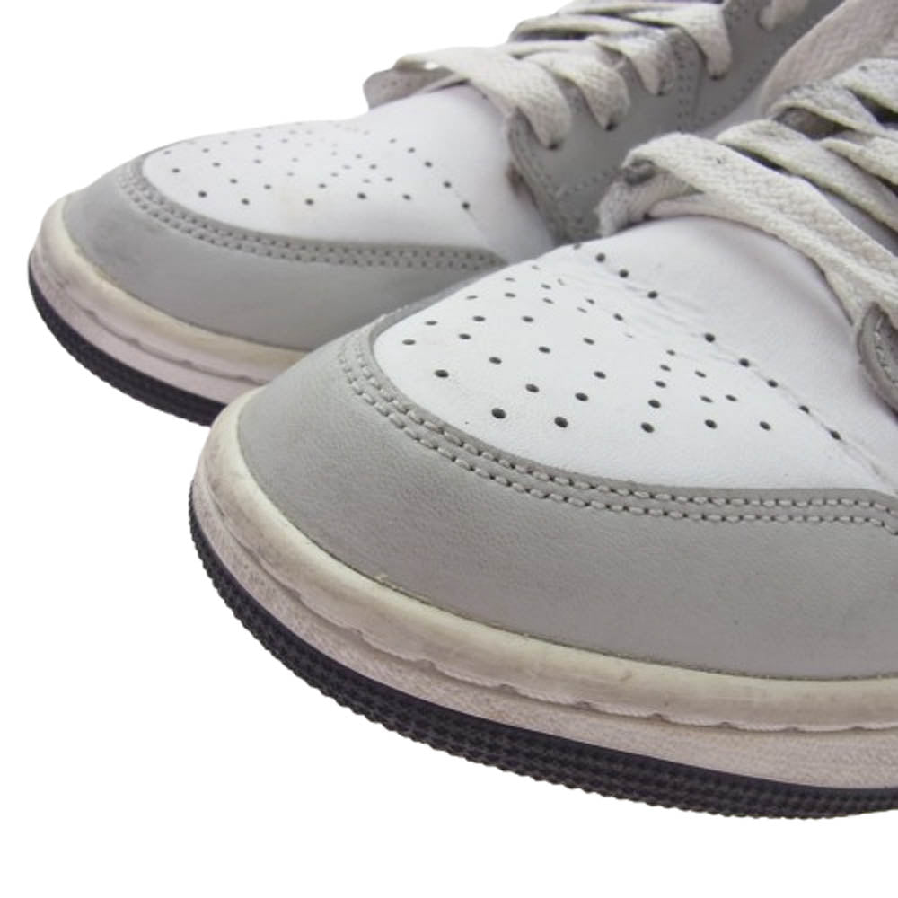 NIKE ナイキ BQ6472-015 Women's Air Jordan 1 Mid ウィメンズ エアジョーダン1 ミッド スニーカー グレー系 ホワイト系 24.5cm【中古】
