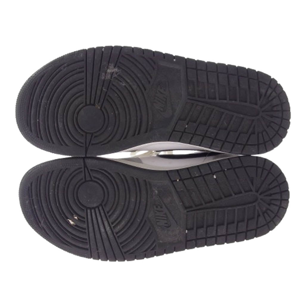 NIKE ナイキ BQ6472-015 Women's Air Jordan 1 Mid ウィメンズ エアジョーダン1 ミッド スニーカー グレー系 ホワイト系 24.5cm【中古】