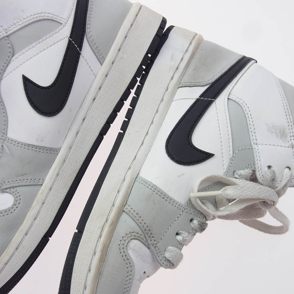NIKE ナイキ BQ6472-015 Women's Air Jordan 1 Mid ウィメンズ エアジョーダン1 ミッド スニーカー グレー系 ホワイト系 24.5cm【中古】