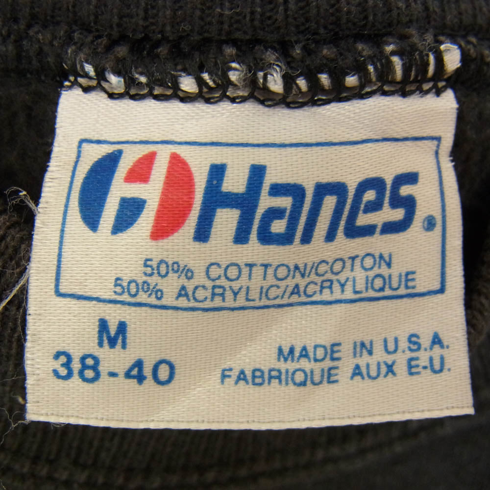ヴィンテージ 90s USA製 APPLE アップル Logo Sweatshirt Hanes ヘインズタグ 企業ロゴ スウェット ブラック系 M【中古】
