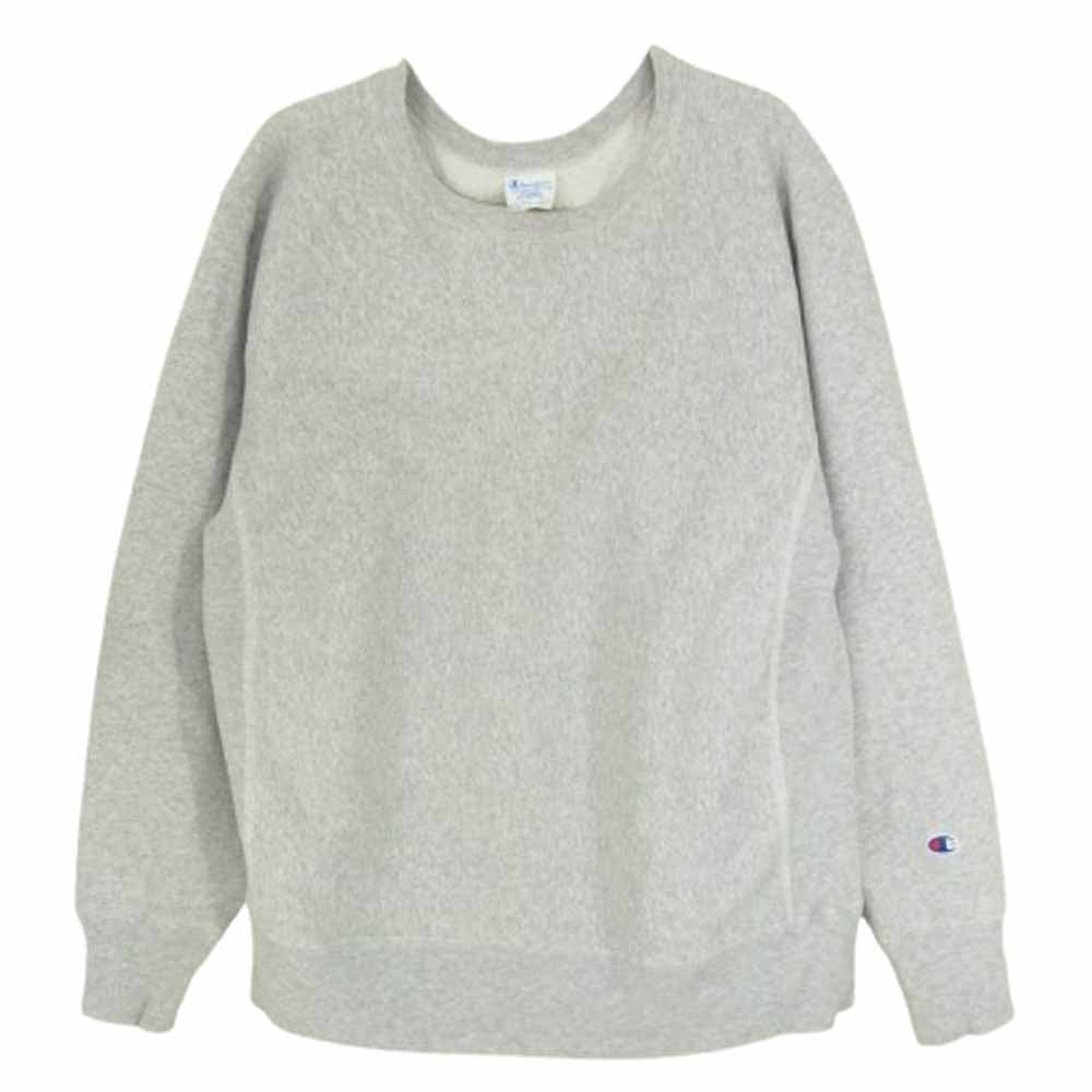 Champion チャンピオン C3-W004 Reverse Weave 青タグ 復刻 リバースウィーブ クルーネック スウェット グレー系 XL【中古】