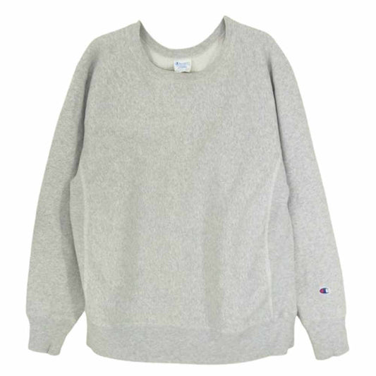 Champion チャンピオン C3-W004 Reverse Weave 青タグ 復刻 リバースウィーブ クルーネック スウェット グレー系 XL【中古】