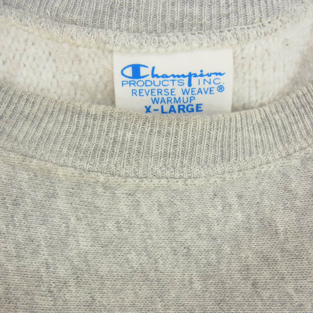 Champion チャンピオン C3-W004 Reverse Weave 青タグ 復刻 リバースウィーブ クルーネック スウェット グレー系 XL【中古】