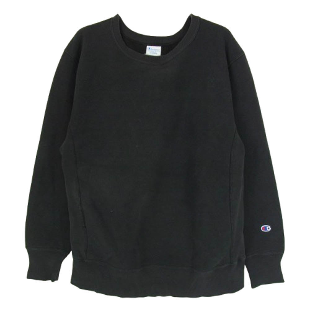 Champion チャンピオン C3-W004 Reverse Weave 青タグ 復刻 リバースウィーブ クルーネック スウェット ブラック系 XL【中古】