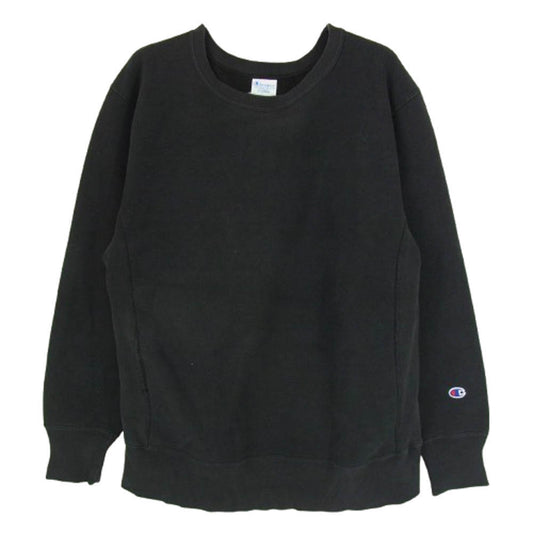 Champion チャンピオン C3-W004 Reverse Weave 青タグ 復刻 リバースウィーブ クルーネック スウェット ブラック系 XL【中古】