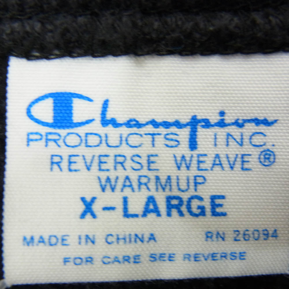 Champion チャンピオン C3-W004 Reverse Weave 青タグ 復刻 リバースウィーブ クルーネック スウェット ブラック系 XL【中古】