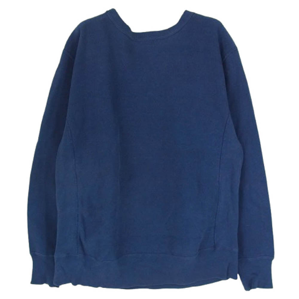 Champion チャンピオン C3-W004 Reverse Weave 青タグ 復刻 リバースウィーブ クルーネック スウェット ネイビー系 XL【中古】