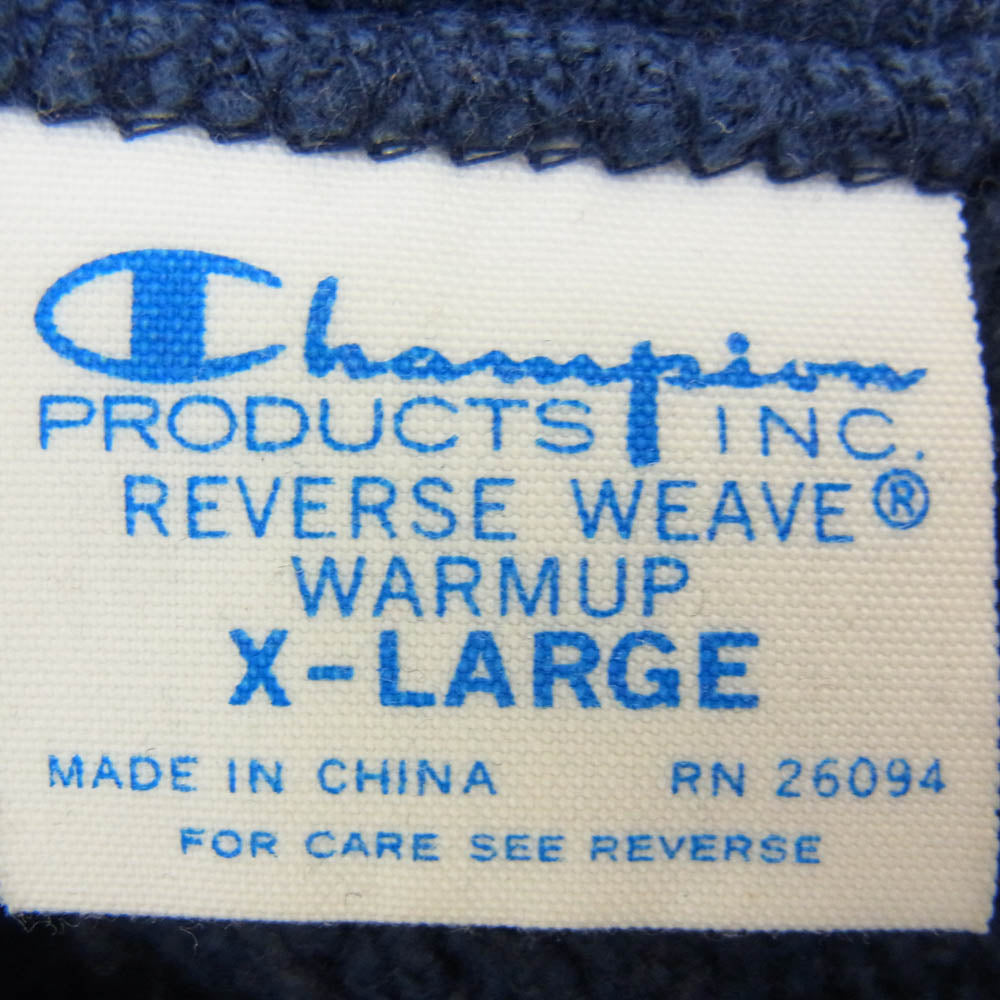 Champion チャンピオン C3-W004 Reverse Weave 青タグ 復刻 リバースウィーブ クルーネック スウェット ネイビー系 XL【中古】