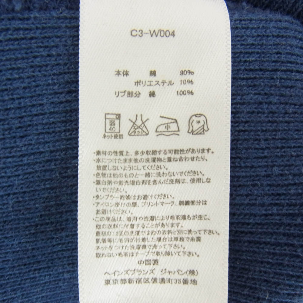 Champion チャンピオン C3-W004 Reverse Weave 青タグ 復刻 リバースウィーブ クルーネック スウェット ネイビー系 XL【中古】