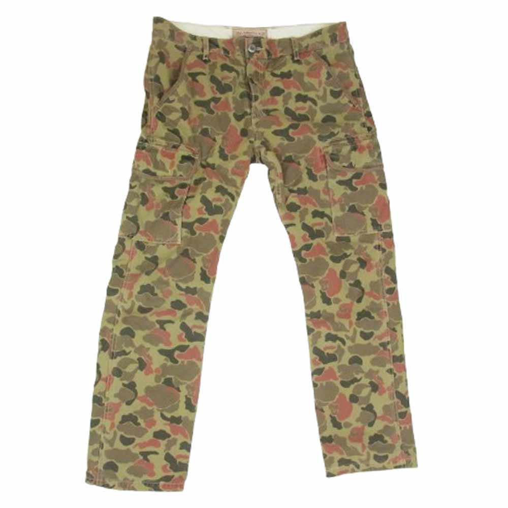 Levi's リーバイス PCL15-201 502 カモフラ 迷彩 コットン カーゴ パンツ カーキ系 36【中古】