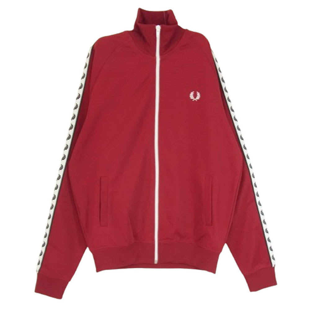 FRED PERRY フレッドペリー J6231 LAUREL WREATH TAPED TRACK JACKET テープド ジャージ トラック ジャケット エンジ系 S【中古】