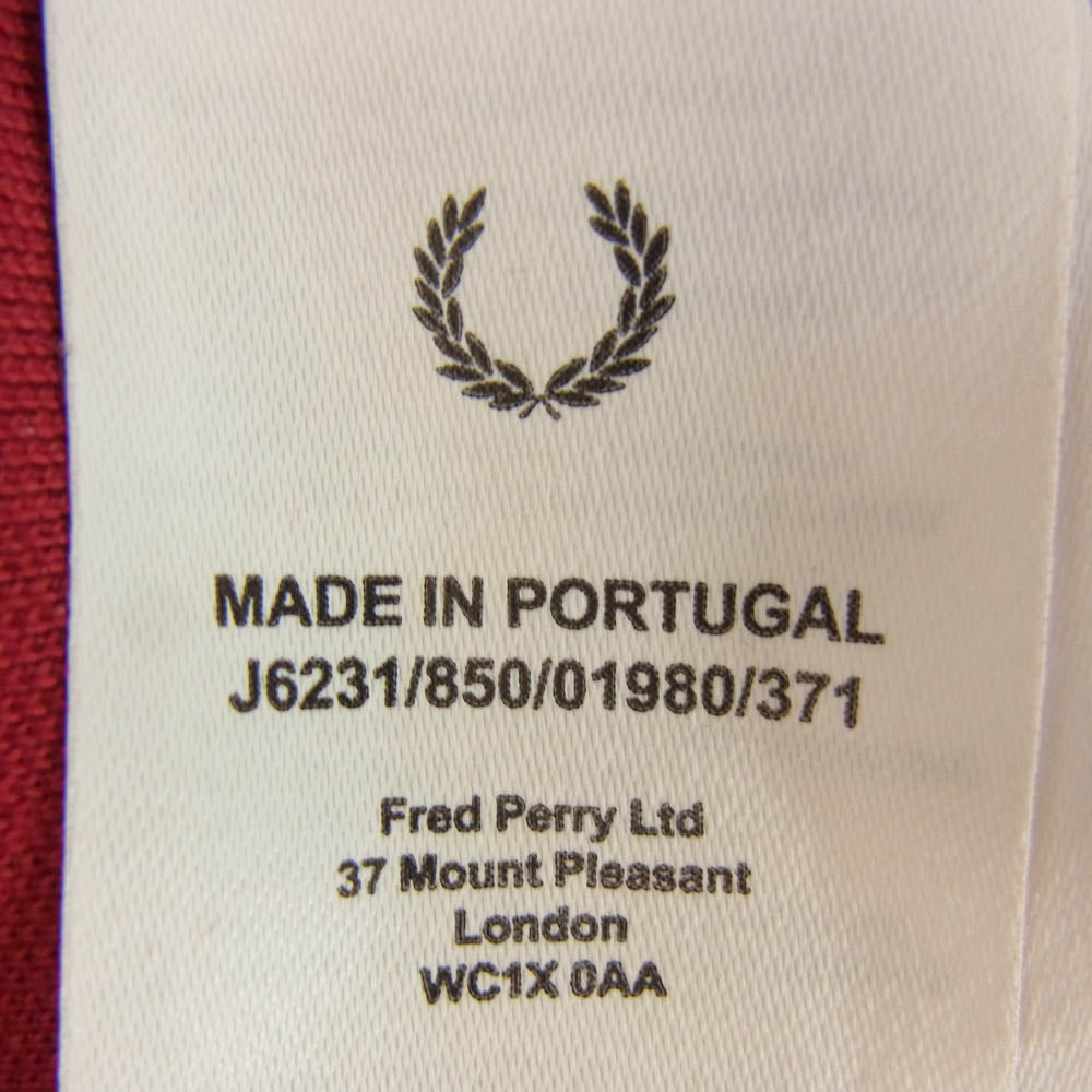FRED PERRY フレッドペリー J6231 LAUREL WREATH TAPED TRACK JACKET テープド ジャージ トラック ジャケット エンジ系 S【中古】