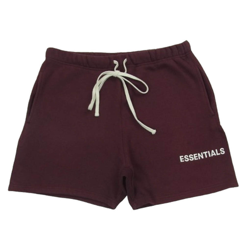 FEAR OF GOD フィアオブゴッド FOG ESSENTIALS エッセンシャルズ ロゴプリント スウェット ショーツ ハーフ パンツ エンジ系 S【中古】