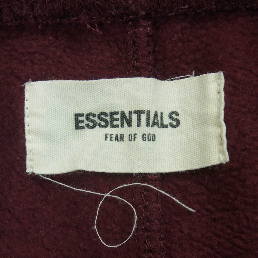 FEAR OF GOD フィアオブゴッド FOG ESSENTIALS エッセンシャルズ ロゴプリント スウェット ショーツ ハーフ パンツ エンジ系 S【中古】