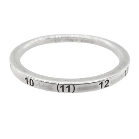 MAISON MARGIELA メゾンマルジェラ SM2UQ0006 S12755 SLIM NUMBER RING スリム ナンバーズ ロゴ リング シルバー系 19.5号【中古】