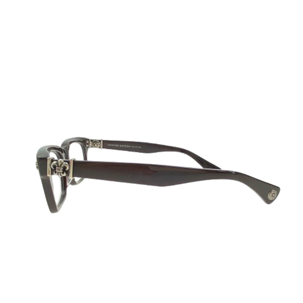 CHROME HEARTS クロムハーツ（原本無） GITTIN ANY?-A BSフレア テンプル ウェリントン サングラス 眼鏡 アイウェア ダークブラウン系 52□19-145【中古】