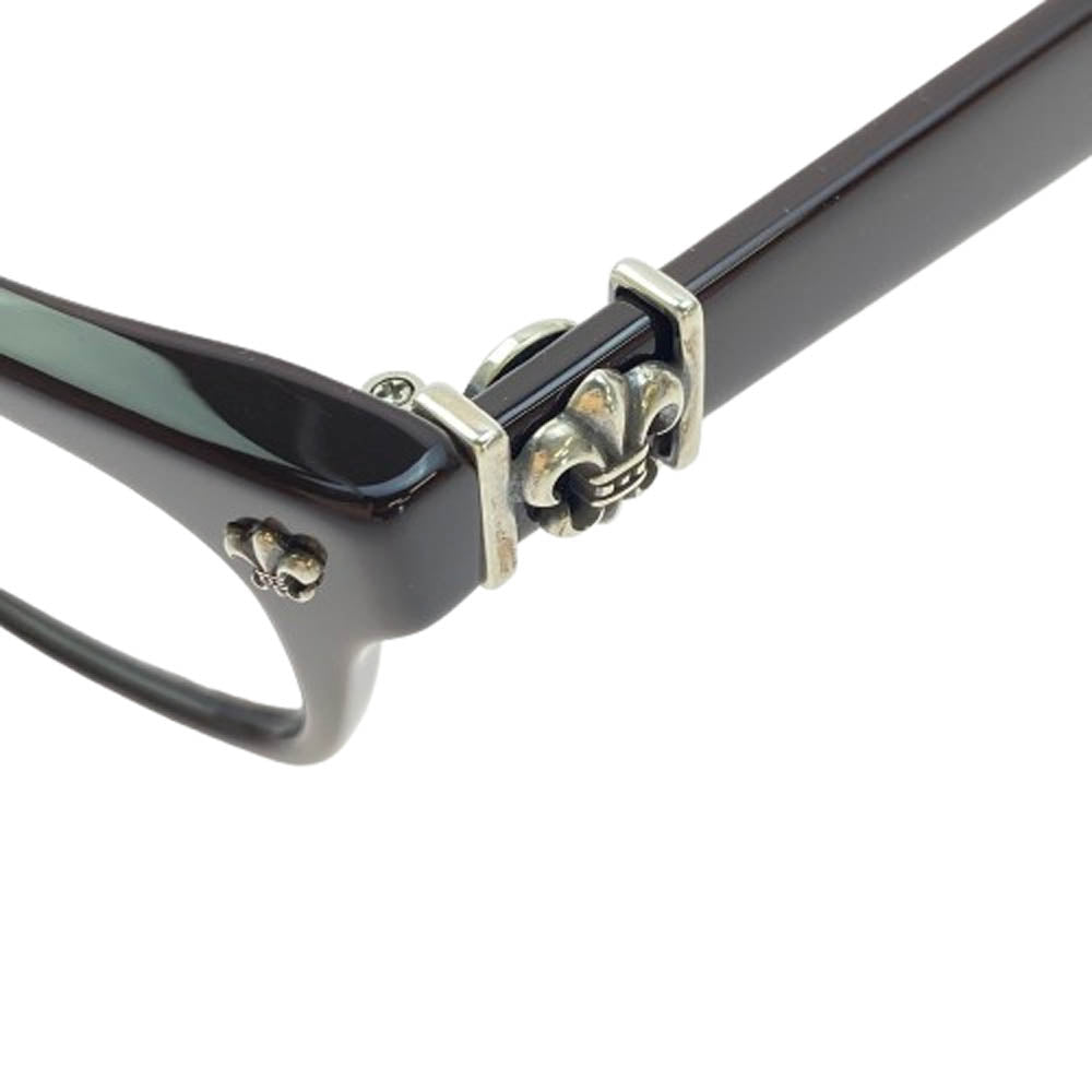 CHROME HEARTS クロムハーツ（原本無） GITTIN ANY?-A BSフレア テンプル ウェリントン サングラス 眼鏡 アイウェア ダークブラウン系 52□19-145【中古】