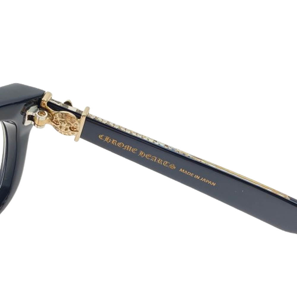 CHROME HEARTS クロムハーツ（原本無） SEE YOU IN TEA BSフレア テンプル ウェリントン サングラス 眼鏡 アイウェア ブラック系 53□20-143【中古】