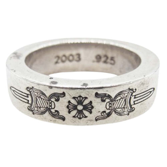 CHROME HEARTS クロムハーツ（原本無） 6mm SPACER DAGGER 6ミリ スペーサー ダガー リング シルバー系 14号【中古】
