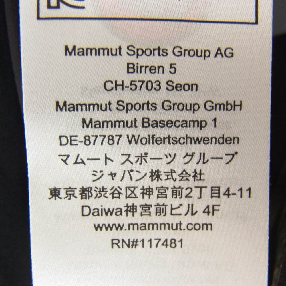 Mammut マムート 1010-32070 Masao Light 2.0 マサオ ライト 2.0 ハードシェル フーデッド ジャケット ブラック系 M【美品】【中古】