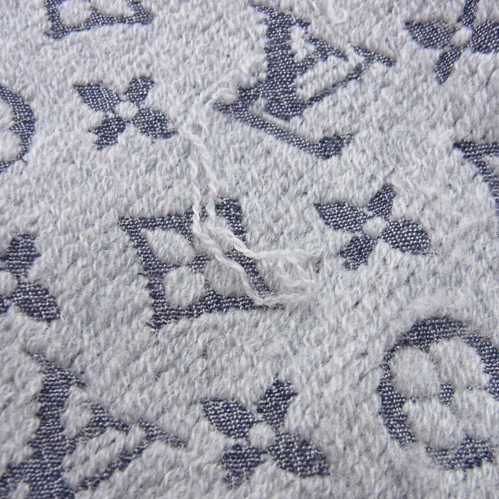 LOUIS VUITTON ルイ・ヴィトン M70932 国内正規品 ウール モノグラム クラシック マフラー グレー系【中古】