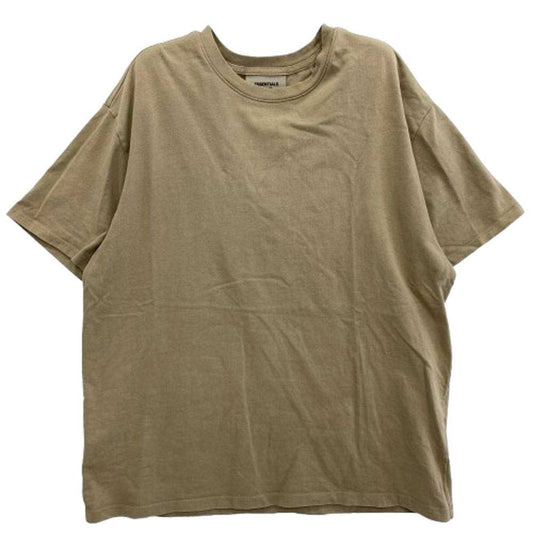 FEAR OF GOD フィアオブゴッド 21SS ESSENTIALS エッセンシャルズ Back Rubber Logo Tee バック ラバー ロゴ 半袖 Tシャツ ライトブラウン系 S【中古】