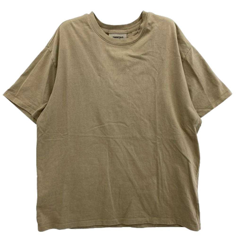 FEAR OF GOD フィアオブゴッド 21SS ESSENTIALS エッセンシャルズ Back Rubber Logo Tee バック ラバー ロゴ 半袖 Tシャツ ライトブラウン系 S【中古】