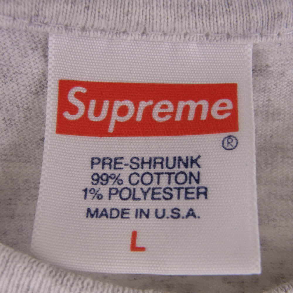 Supreme シュプリーム 19AW Pillows Tee ピローズ 半袖 Tシャツ グレー系 L【中古】