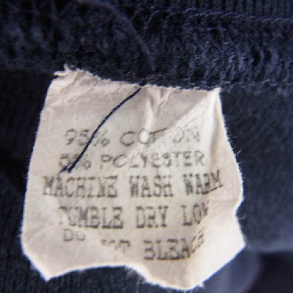 Supreme シュプリーム 90s 初期 カナダ製 ロゴ クルーネック スウェット トレーナー ネイビー系 L【中古】