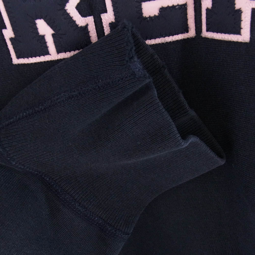 Supreme シュプリーム 90s 初期 カナダ製 ロゴ クルーネック スウェット トレーナー ネイビー系 L【中古】