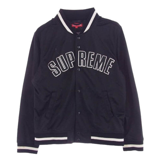 Supreme シュプリーム 15SS Mesh Varsity Jacket メッシュ バーシティー ジャケット ブラック系 L【中古】