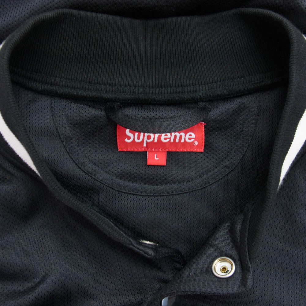Supreme シュプリーム 15SS Mesh Varsity Jacket メッシュ バーシティー ジャケット ブラック系 L【中古】