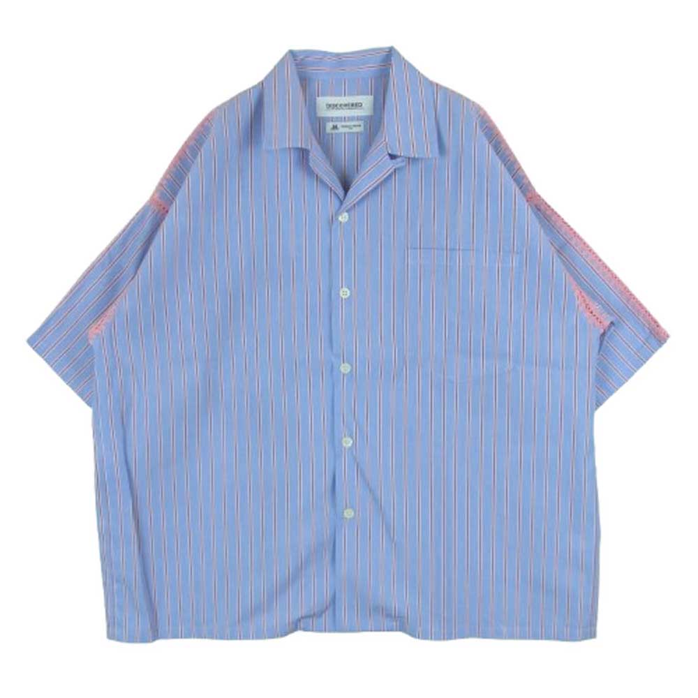 DISCOVERED ディスカバード DC-SS22-SH-04 THOMAS MASON トーマスメイソン コットン ストライプ 半袖 オープンカラー シャツ ブルー系 1【中古】